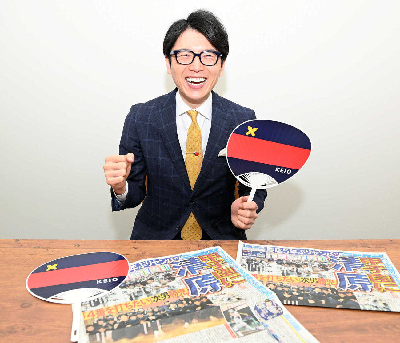 慶応高野球部OBで同高校の学生コーチを4年間務めたTBSの井上貴博アナ（2023年3月撮影）