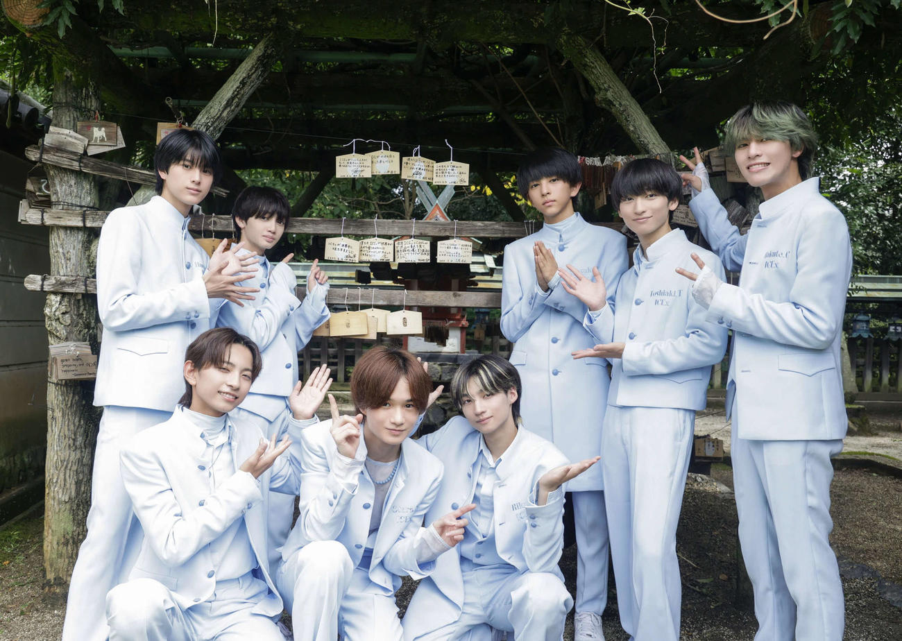 メジャーデビューシングル「CANDY」発売記念で奈良・氷室神社を訪れたICEx（撮影・松尾幸之介）