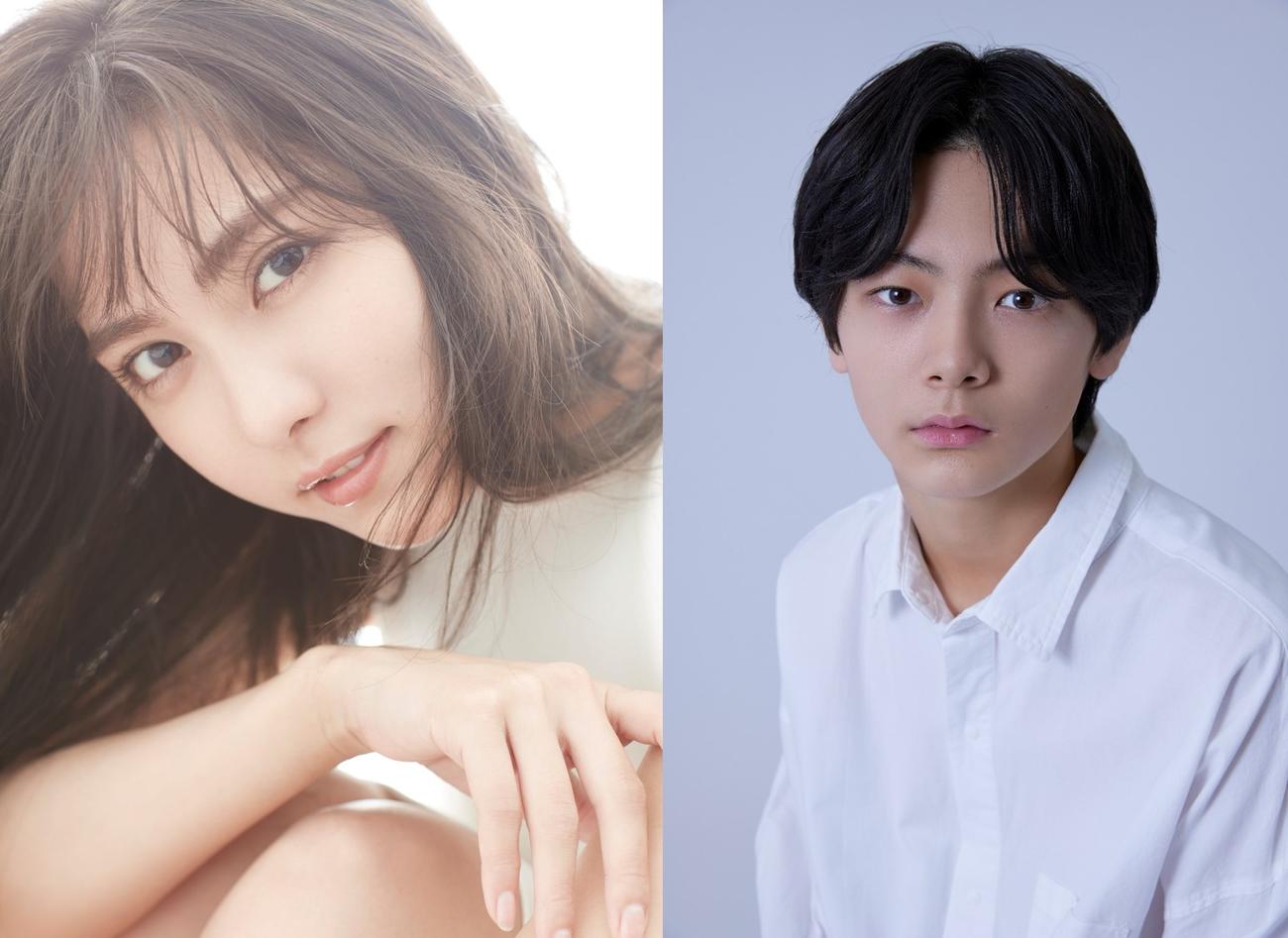BSテレ東「猫カレ　－少年を飼う－」に出演する石川恋（左）と齋藤潤
