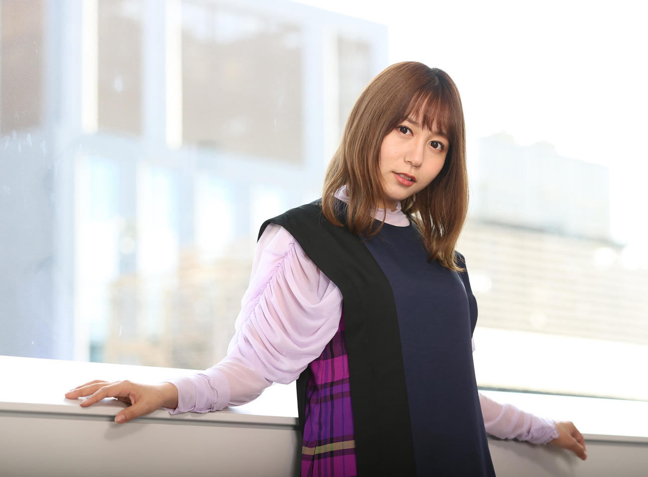 どきっとする表情を見せるSKE48大場美奈（2020年10月撮影）