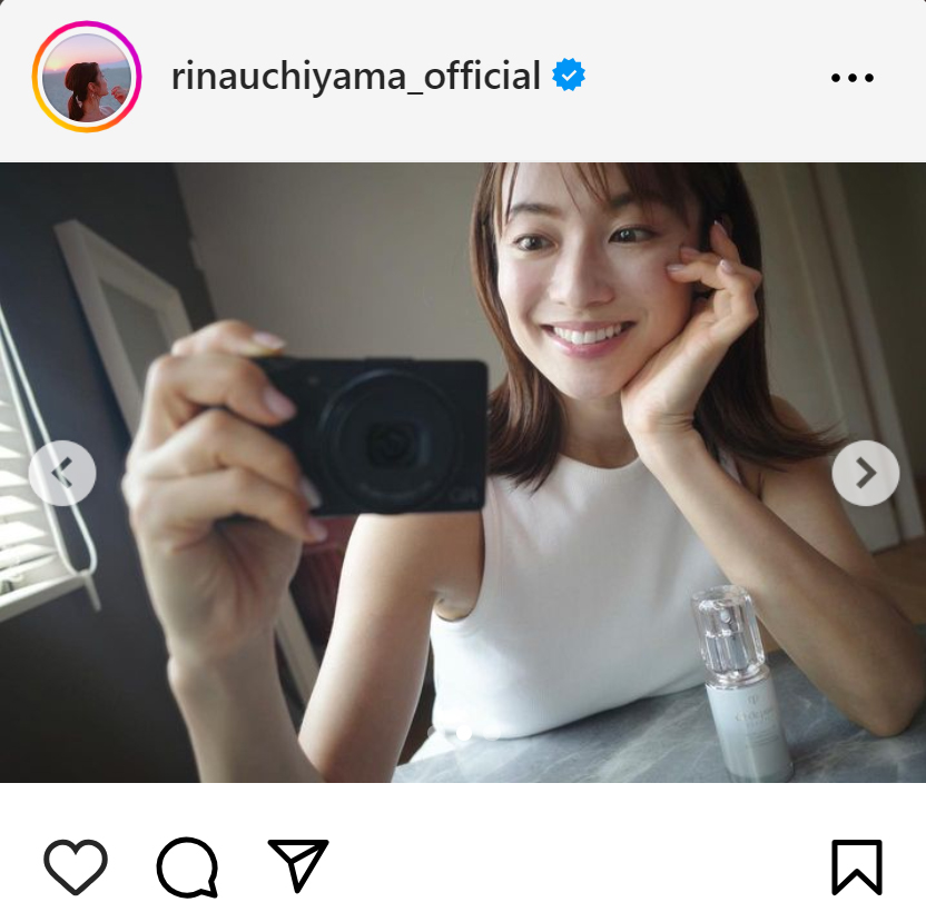 内山理名のインスタグラムから