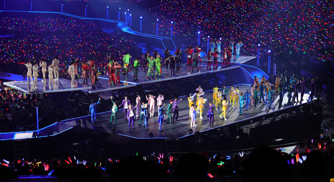 「ALL Johnnys’Jr.2023　わっしょい　CAMP！in Dome」に登場したジャニーズJr.（撮影・野上伸悟）