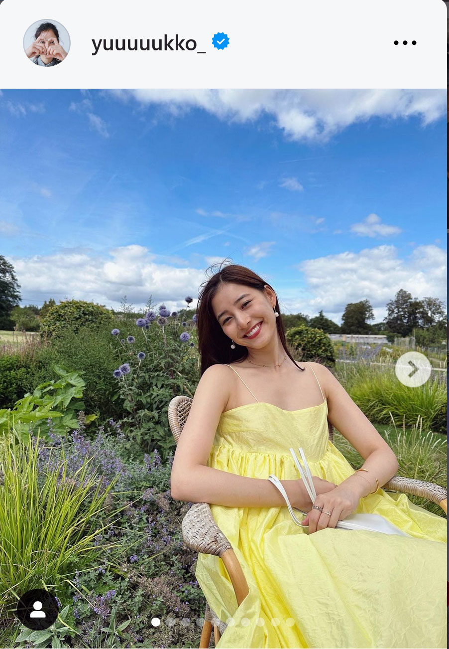 新木優子のインスタグラムから