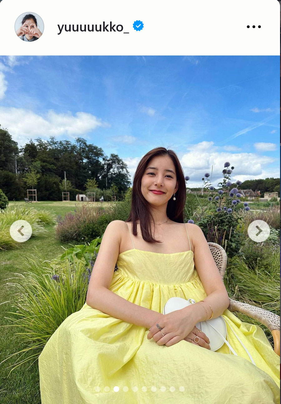 新木優子のインスタグラムから