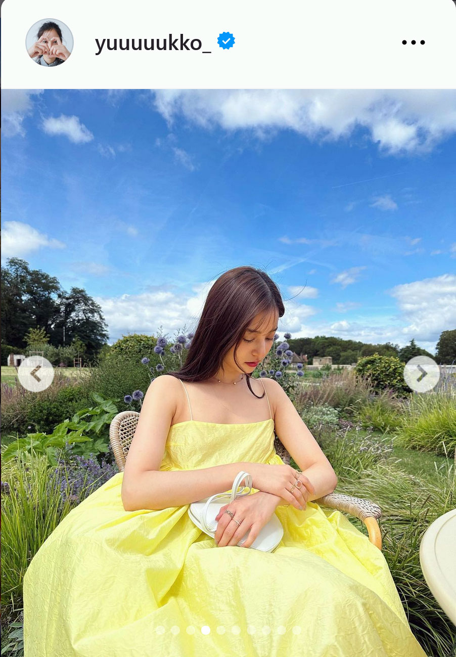 新木優子のインスタグラムから