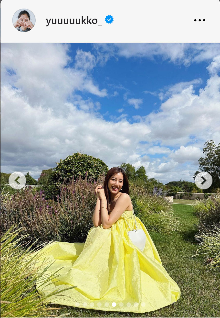 新木優子のインスタグラムから