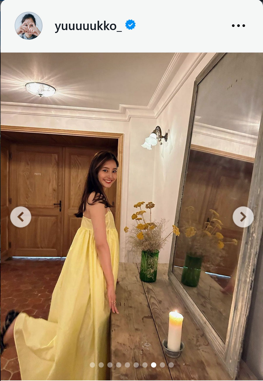 新木優子のインスタグラムから