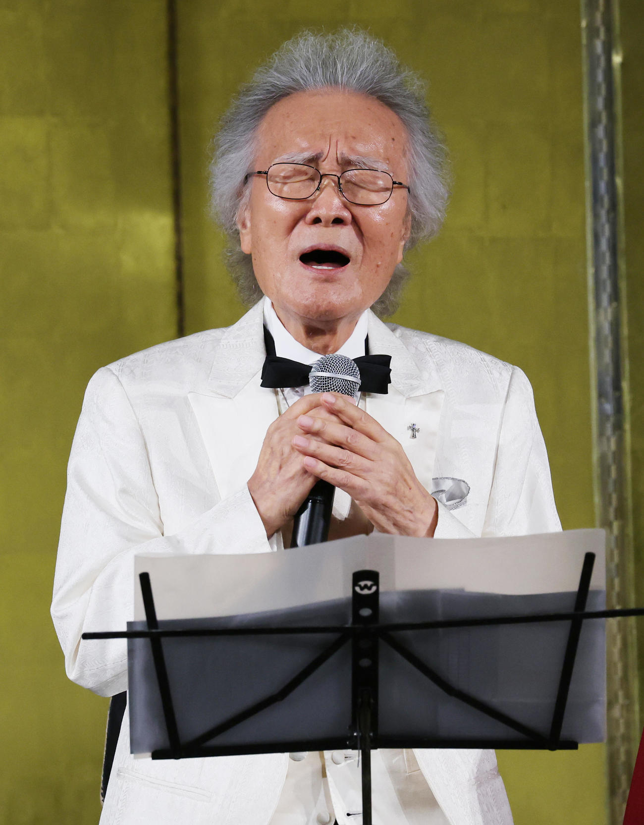 90歳の誕生日にディナーショーを行う菅原洋一（撮影・野上伸悟）
