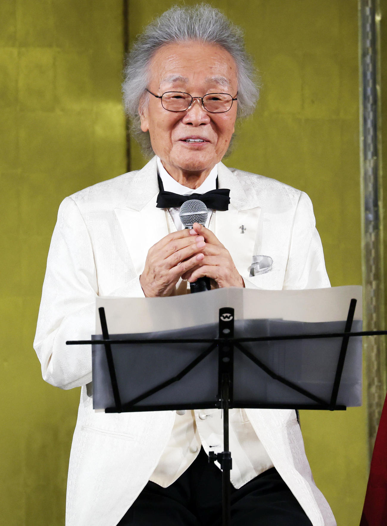 90歳の誕生日にディナーショーを行った菅原洋一（撮影・野上伸悟）