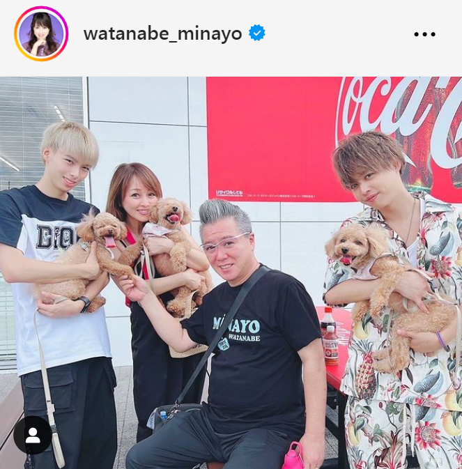 渡辺美奈代のインスタグラムから