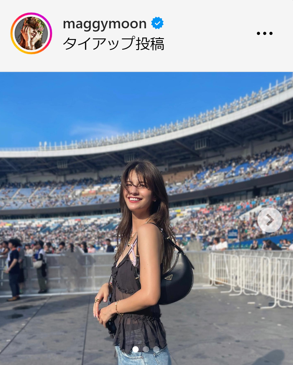 サマーソニックを満喫するマギー（マギーのインスタグラムから）