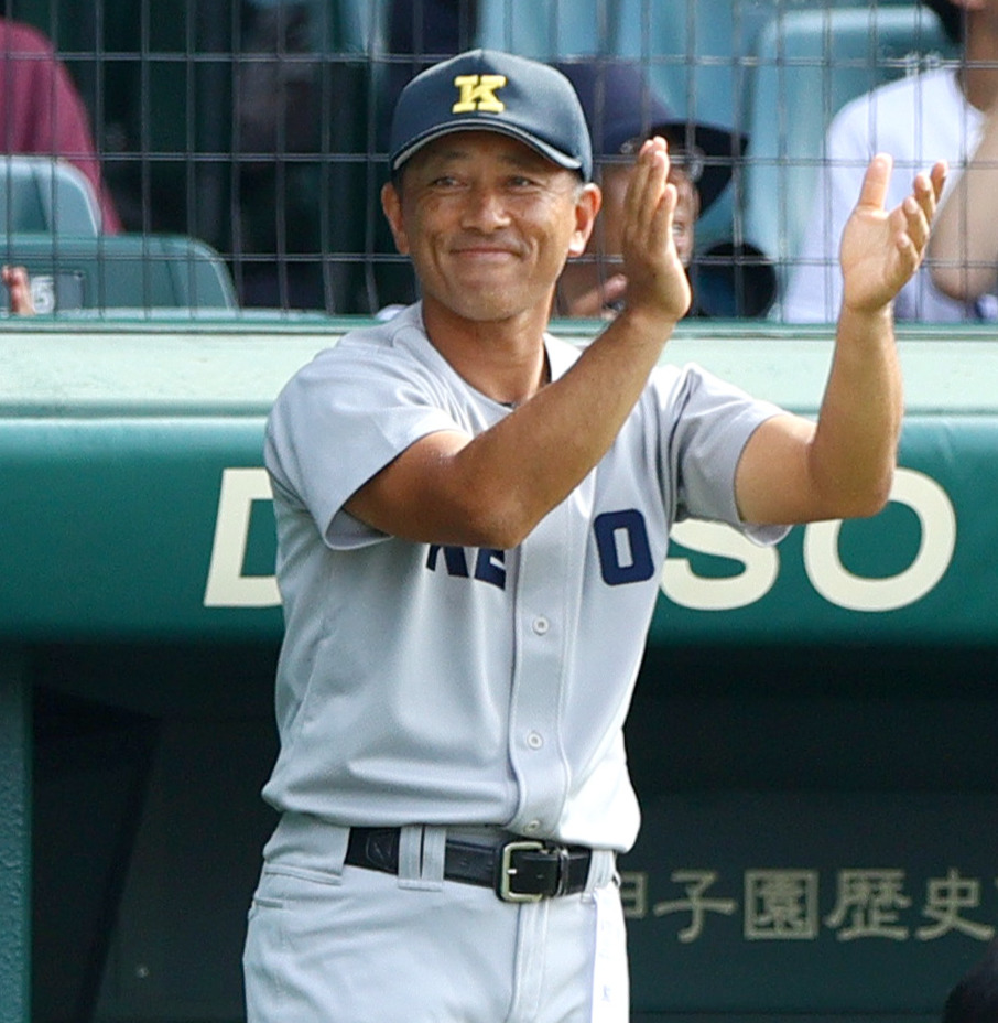 慶応の森林貴彦監督（23年8月19日撮影）