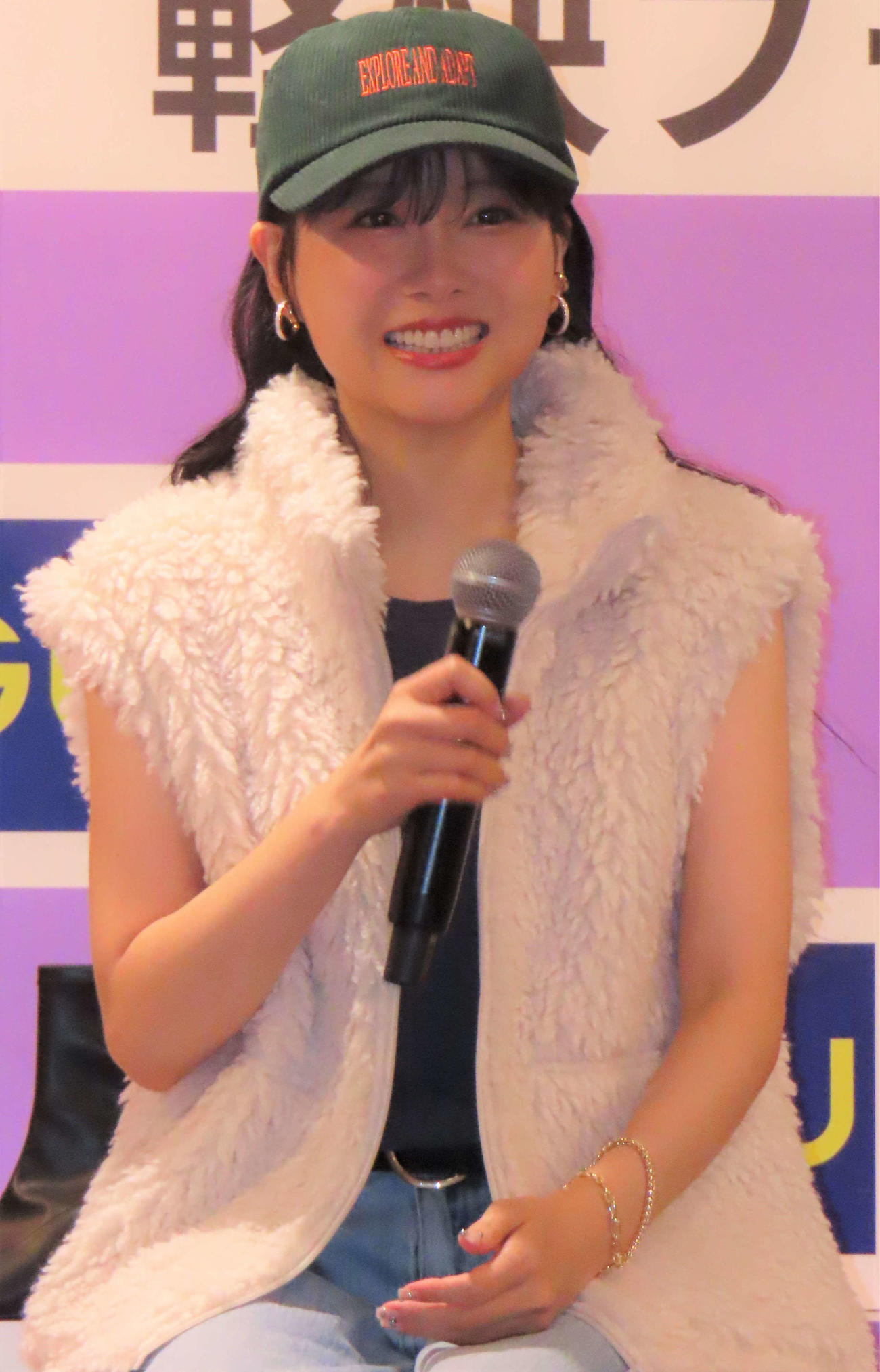 「ジーユー2023秋冬”軽快ブーツ“スペシャルムービー発表会」に出席した重盛さと美