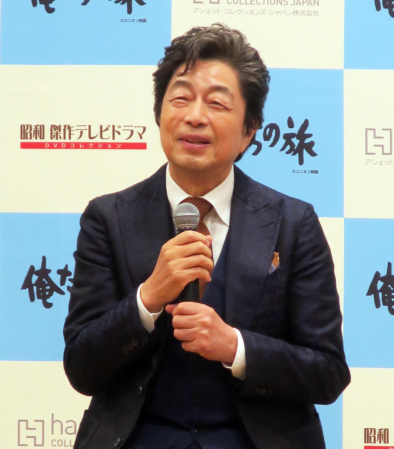 昭和傑作テレビドラマDVDコレクション「俺たちの旅」記者発表会に登場した中村雅俊