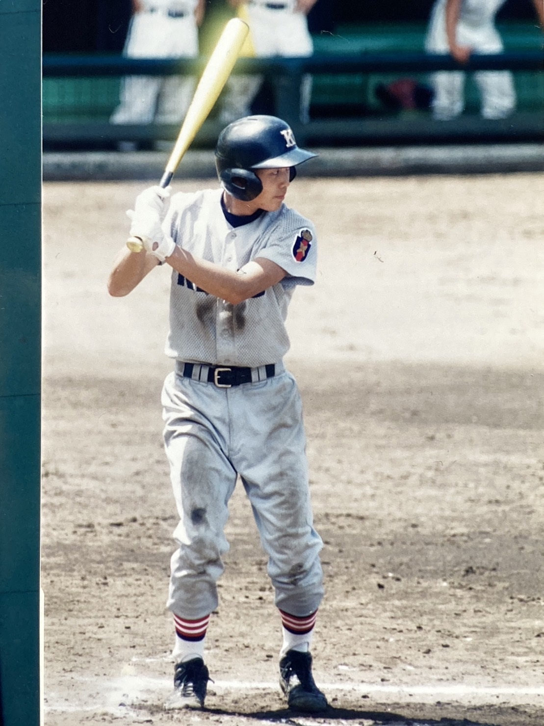 慶応高野球部時代の井上貴博アナウンサー（本人提供）