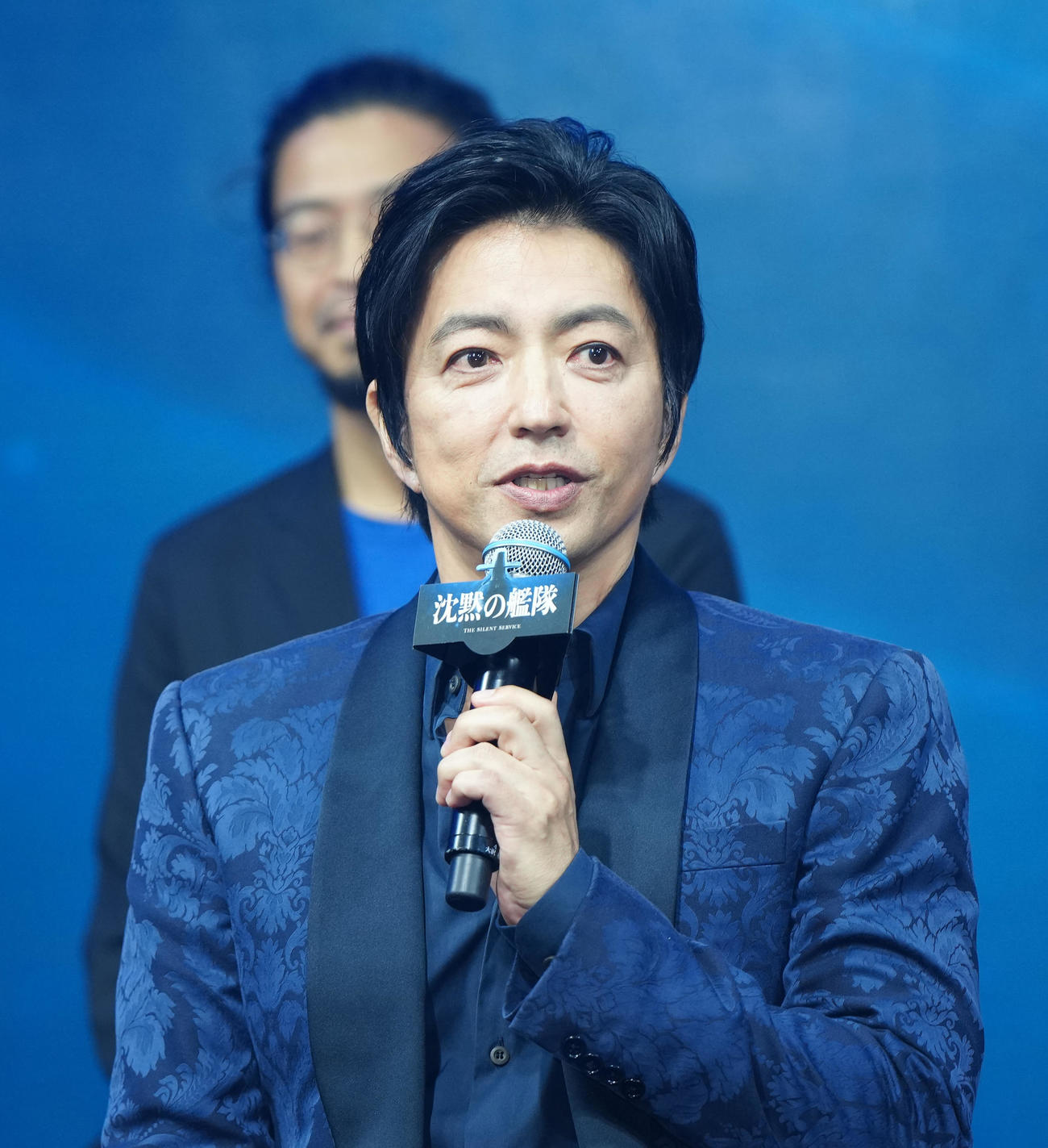 映画「沈黙の艦隊」完成報告会に臨む大沢たかお（撮影・江口和貴）