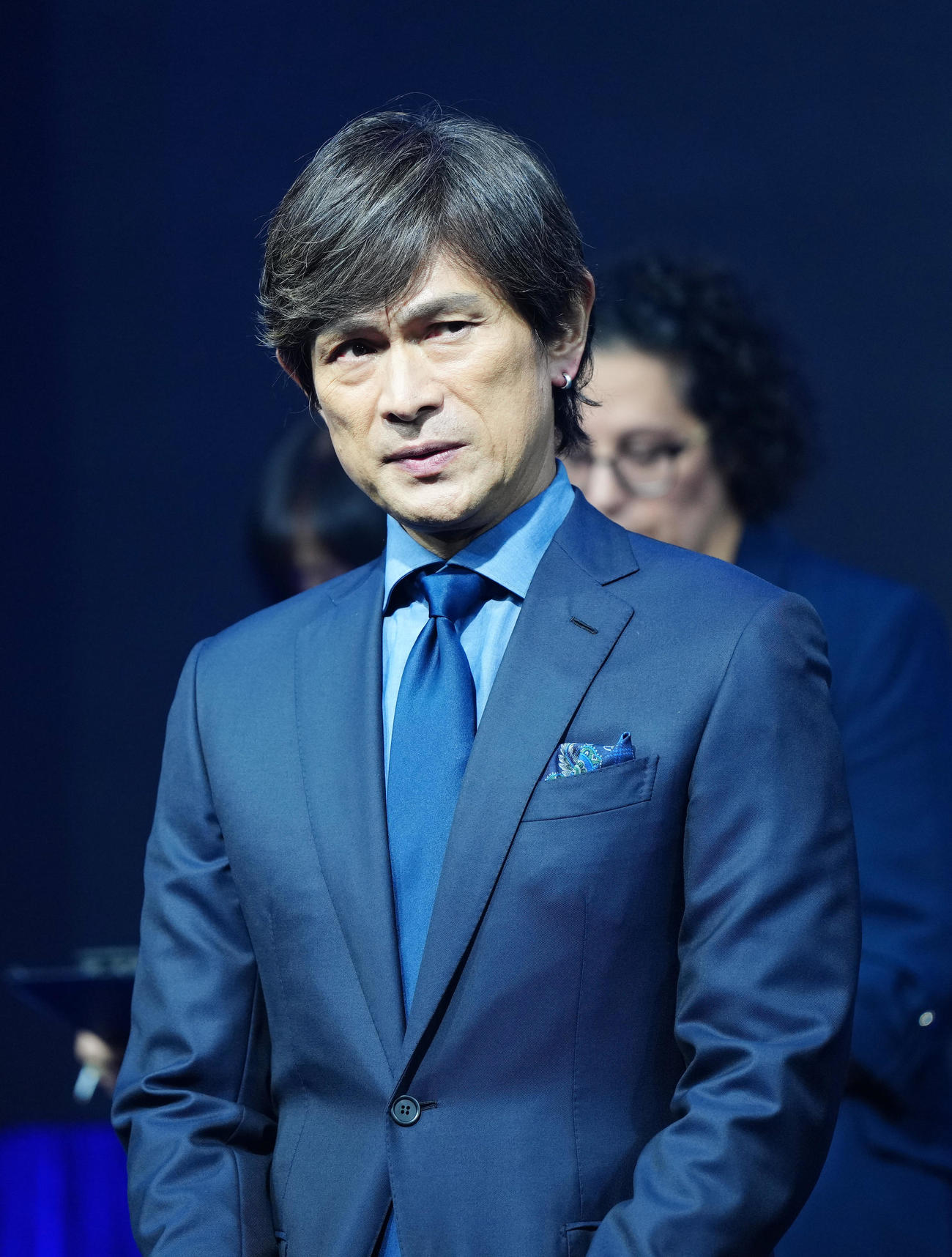 映画「沈黙の艦隊」完成報告会に臨む江口洋介（撮影・江口和貴）