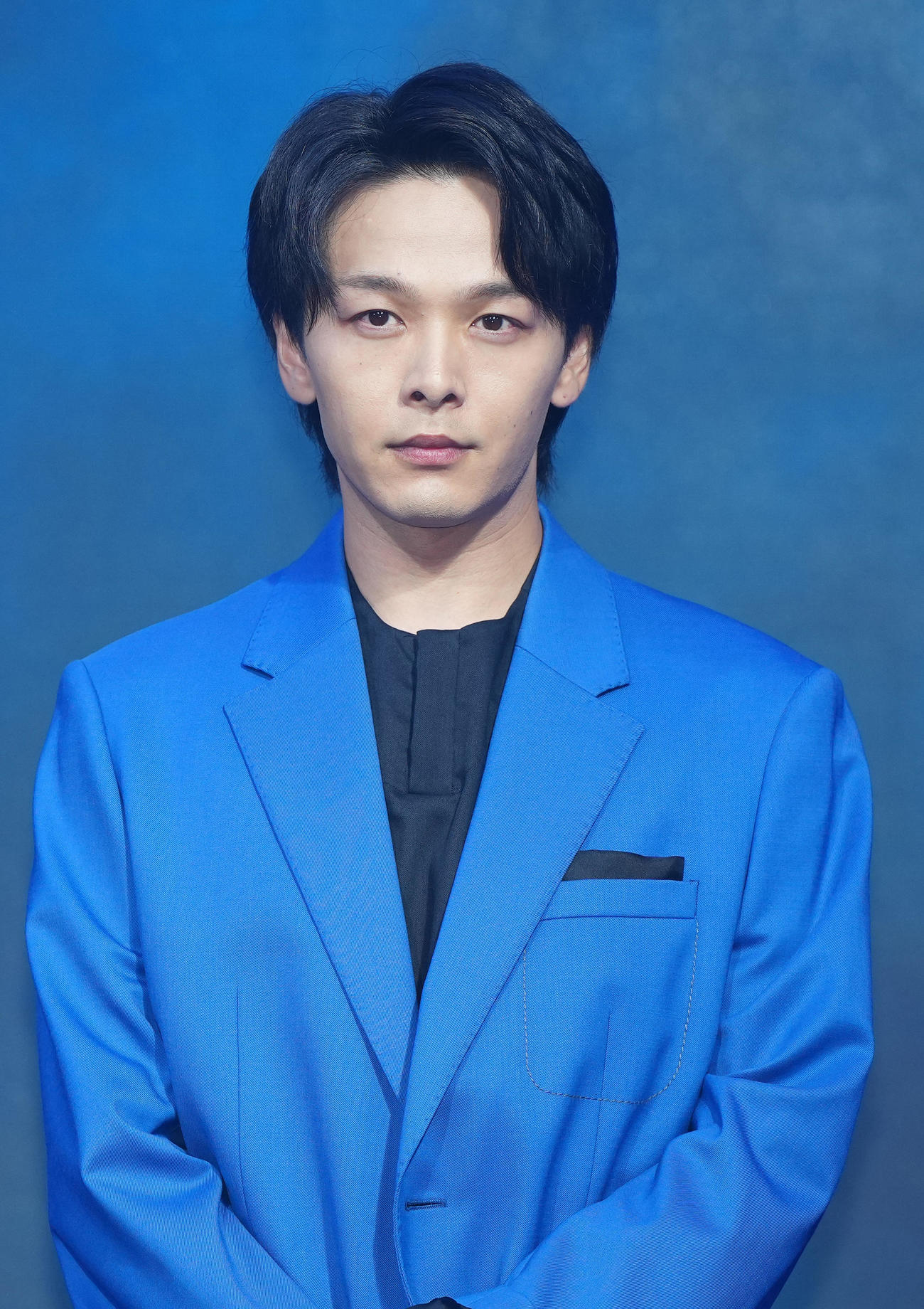映画「沈黙の艦隊」完成報告会に臨む中村倫也（撮影・江口和貴）