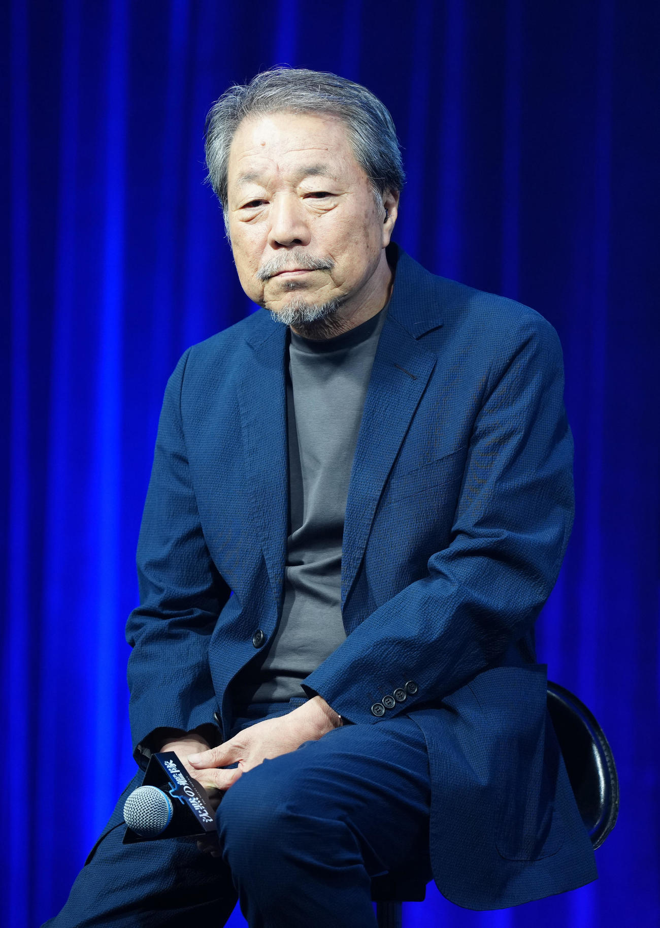 映画「沈黙の艦隊」完成報告会に臨む原作者のかわぐちかいじ氏（撮影・江口和貴）