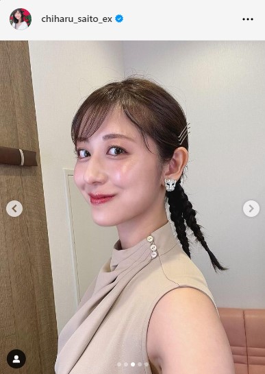 斎藤ちはるアナウンサーのインスタグラムから
