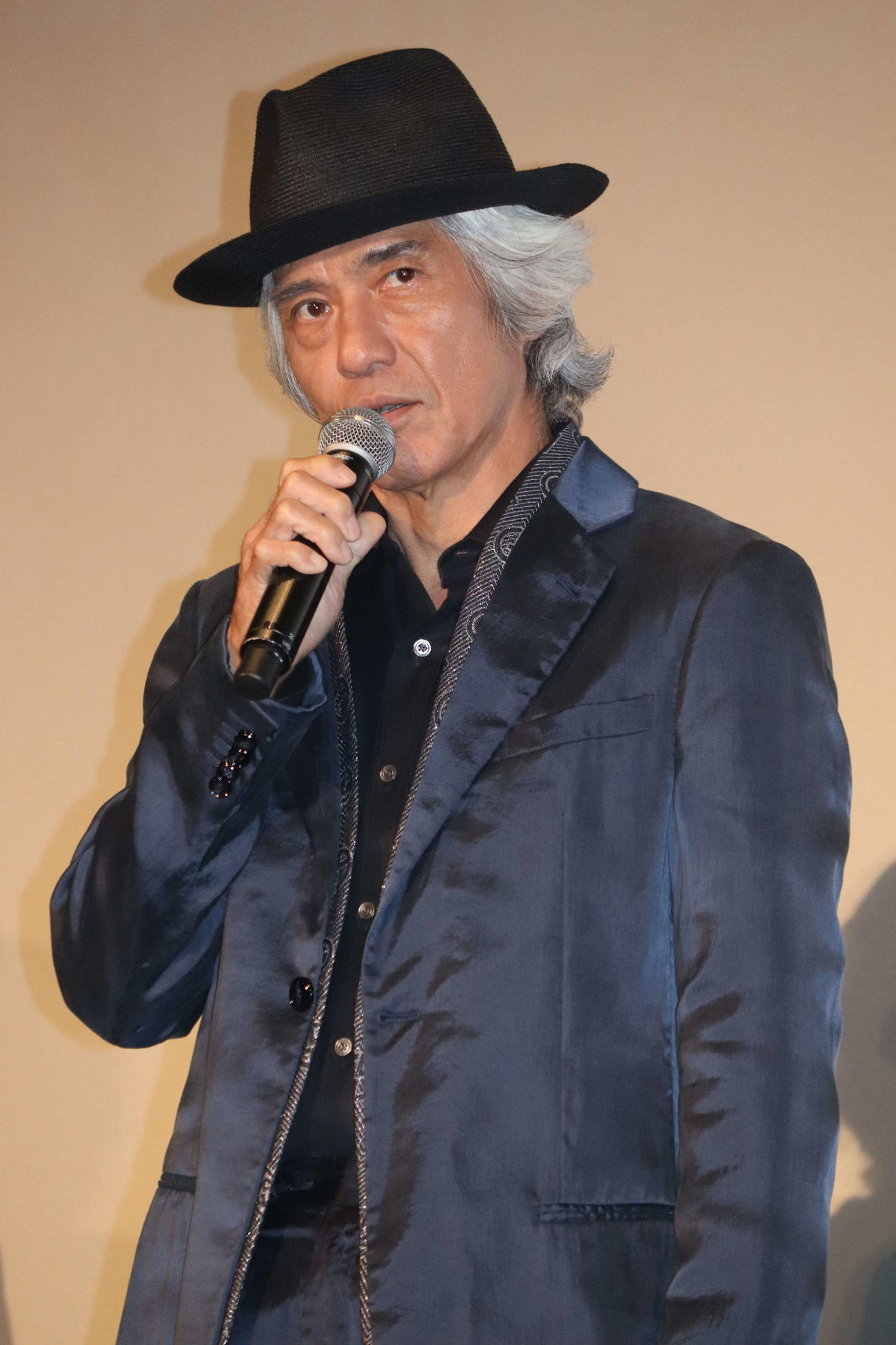 映画「春に散る」初日舞台あいさつに登壇した佐藤浩市（撮影・加藤理沙）