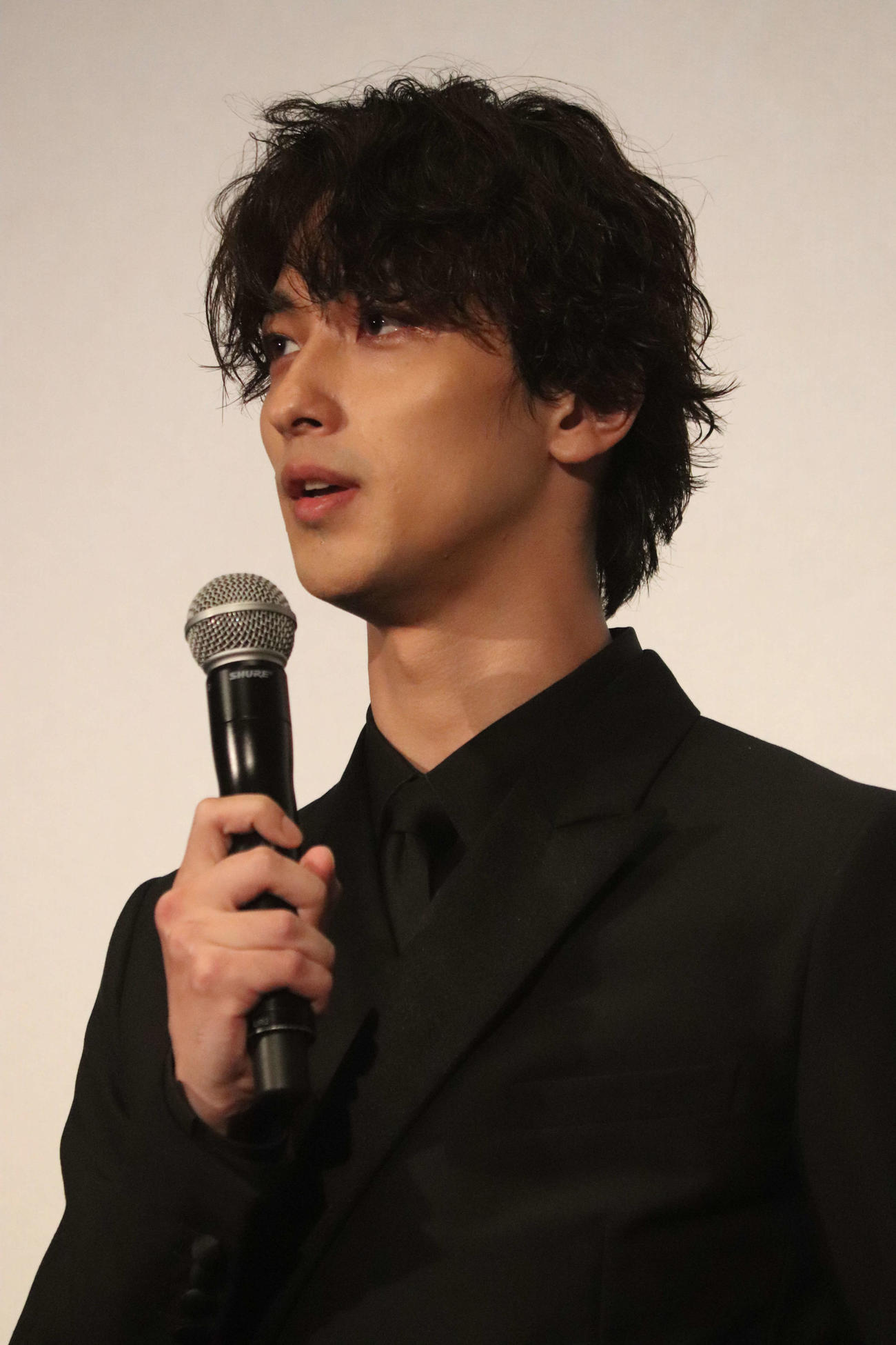 映画「春に散る」初日舞台あいさつに登壇した横浜流星（撮影・加藤理沙）