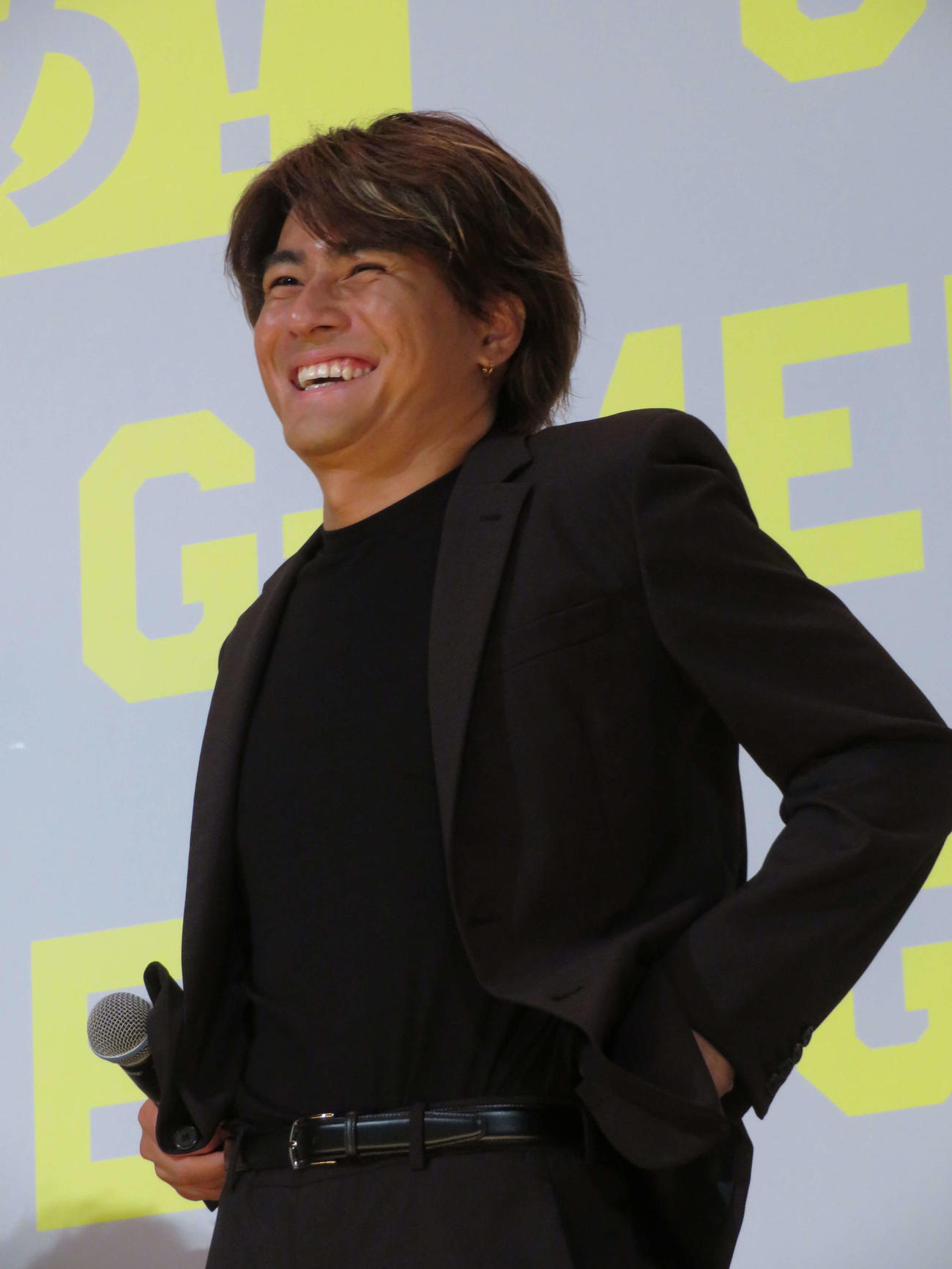 映画「Gメン」公開記念舞台あいさつに登壇したSixTONES森本慎太郎（撮影・村上幸将）