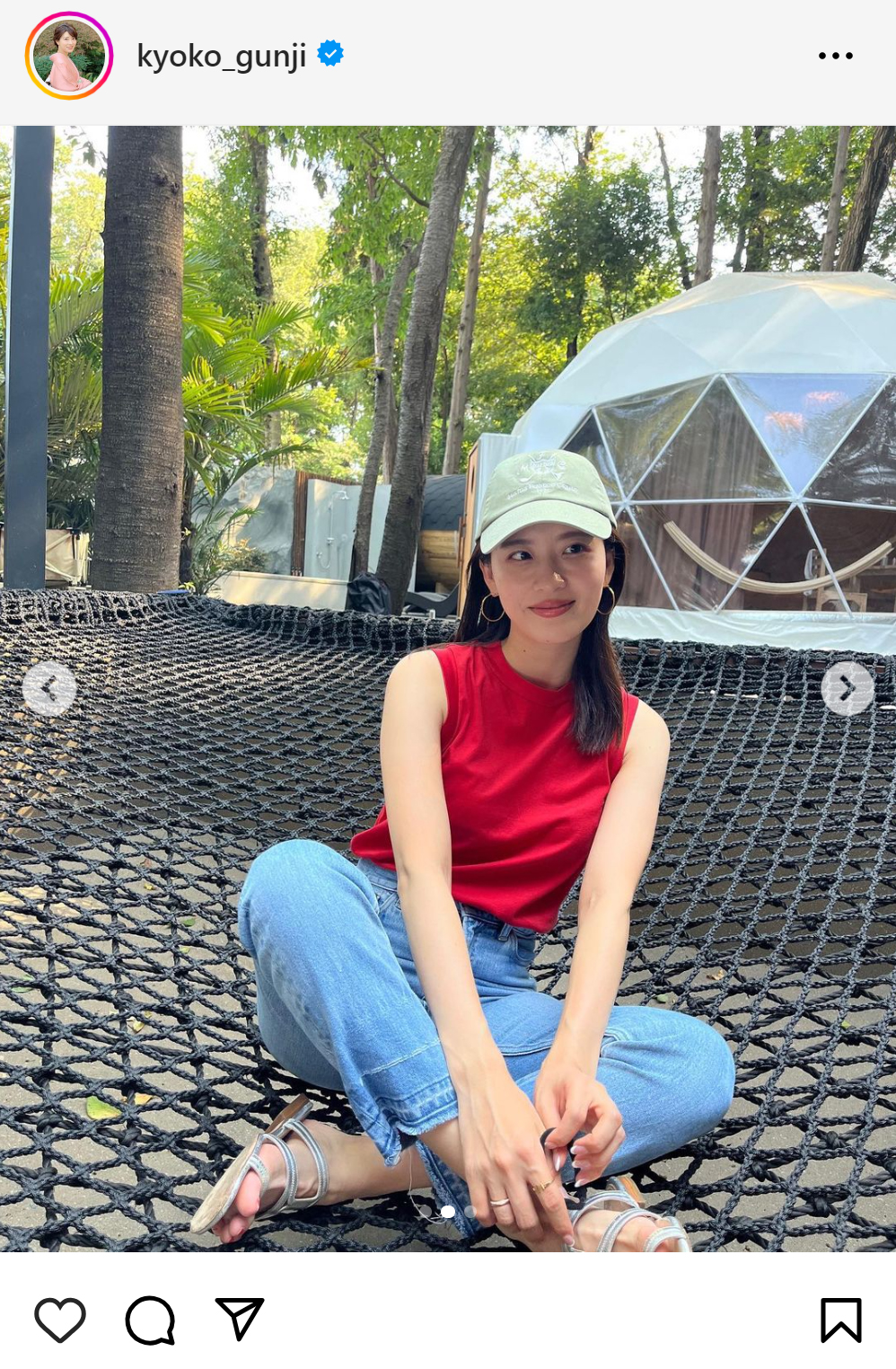 郡司恭子アナのインスタグラムから