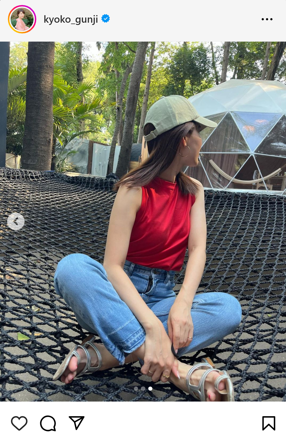 郡司恭子アナのインスタグラムから