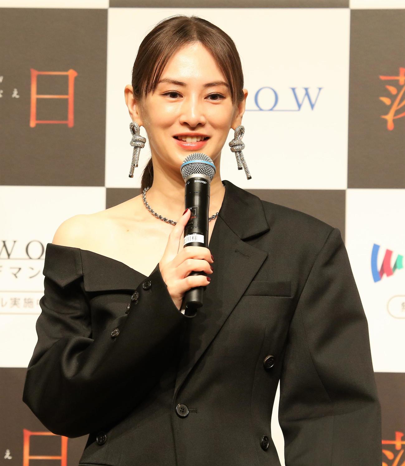 「連続ドラマW　湊かなえ『落日』」完成披露試写会に出席する北川景子