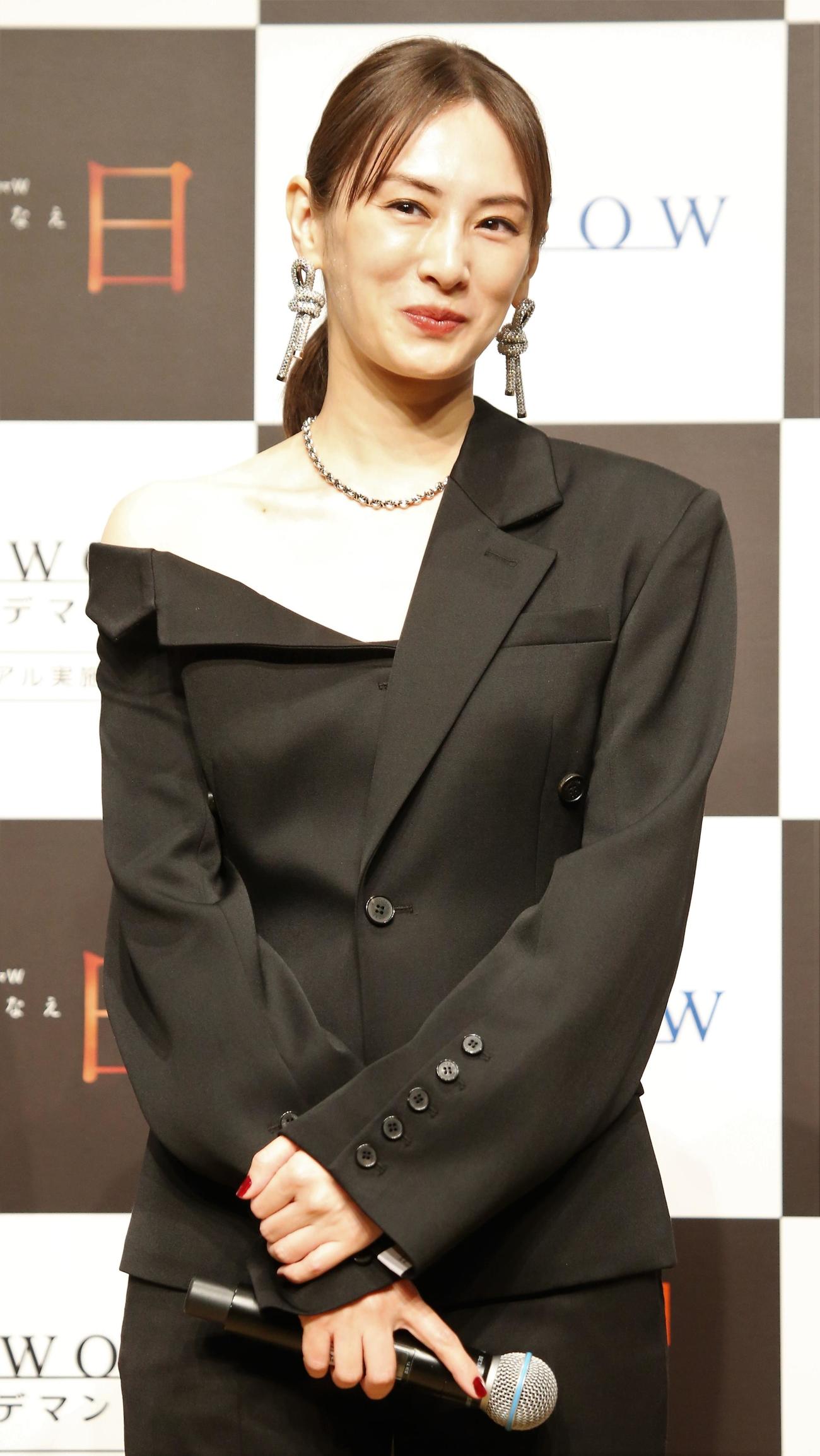 「連続ドラマW　湊かなえ『落日』」完成披露試写会に出席する北川景子