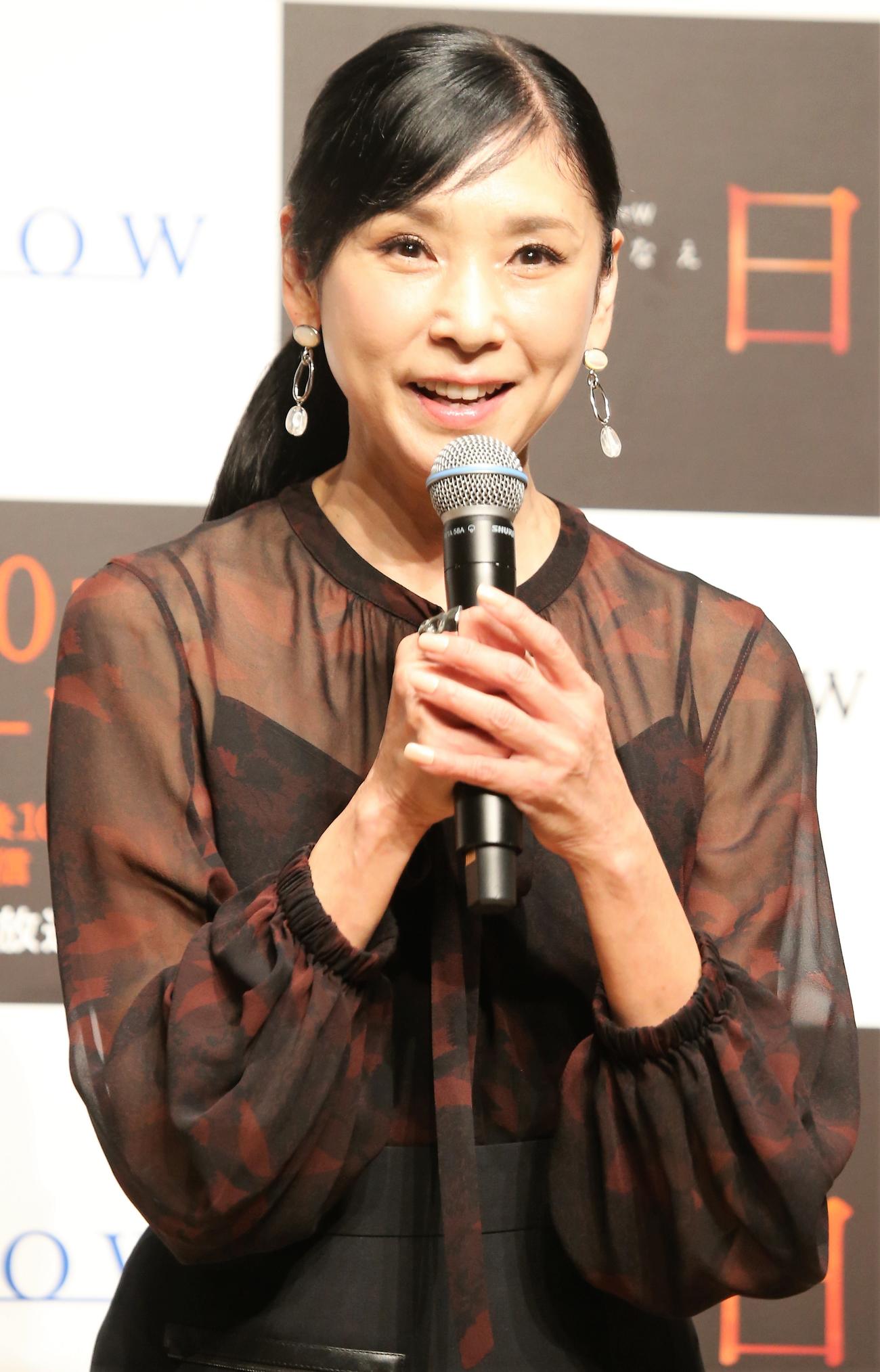 「連続ドラマW　湊かなえ『落日』」完成披露試写会に登壇する黒木瞳