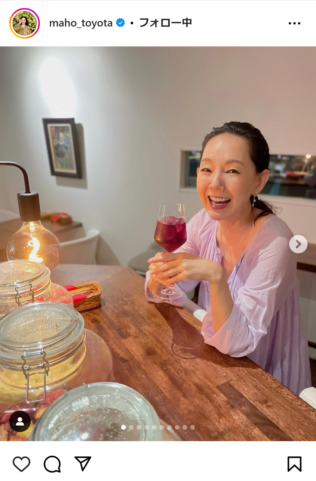 とよた真帆のインスタグラムから