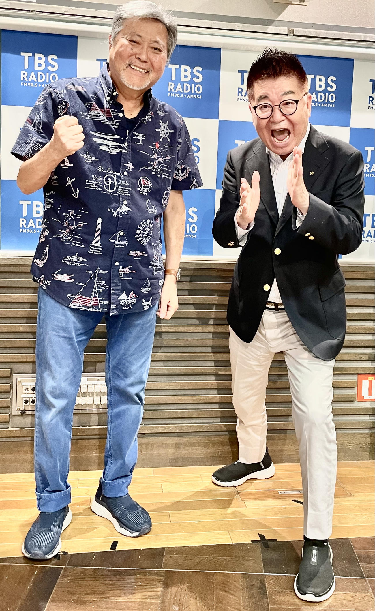小倉智昭（左）と生島ヒロシ