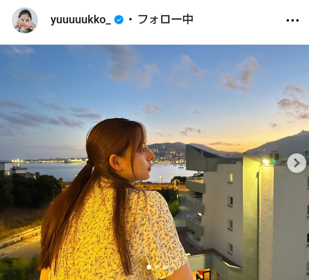 新木優子のインスタグラムから