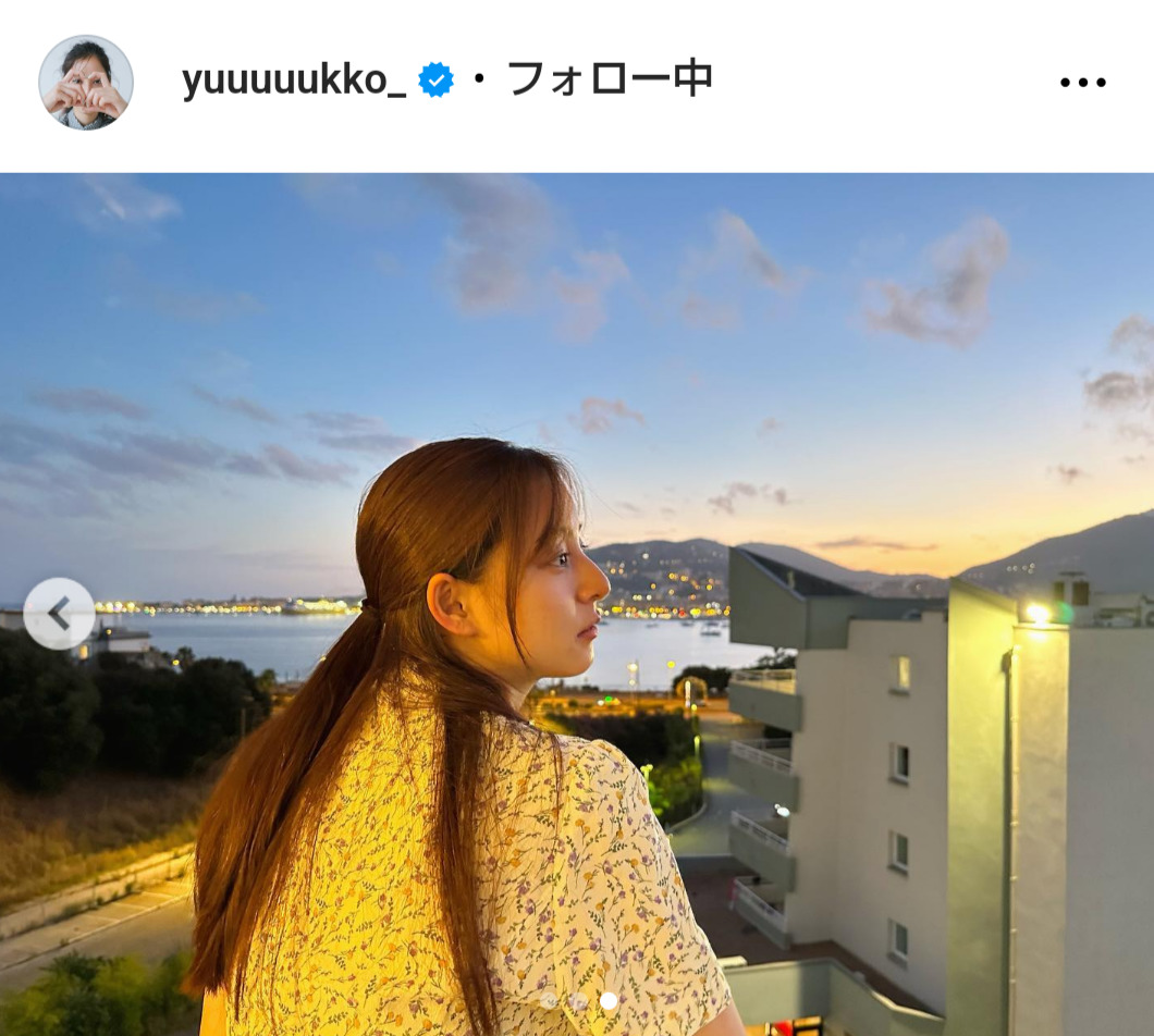 新木優子のインスタグラムから