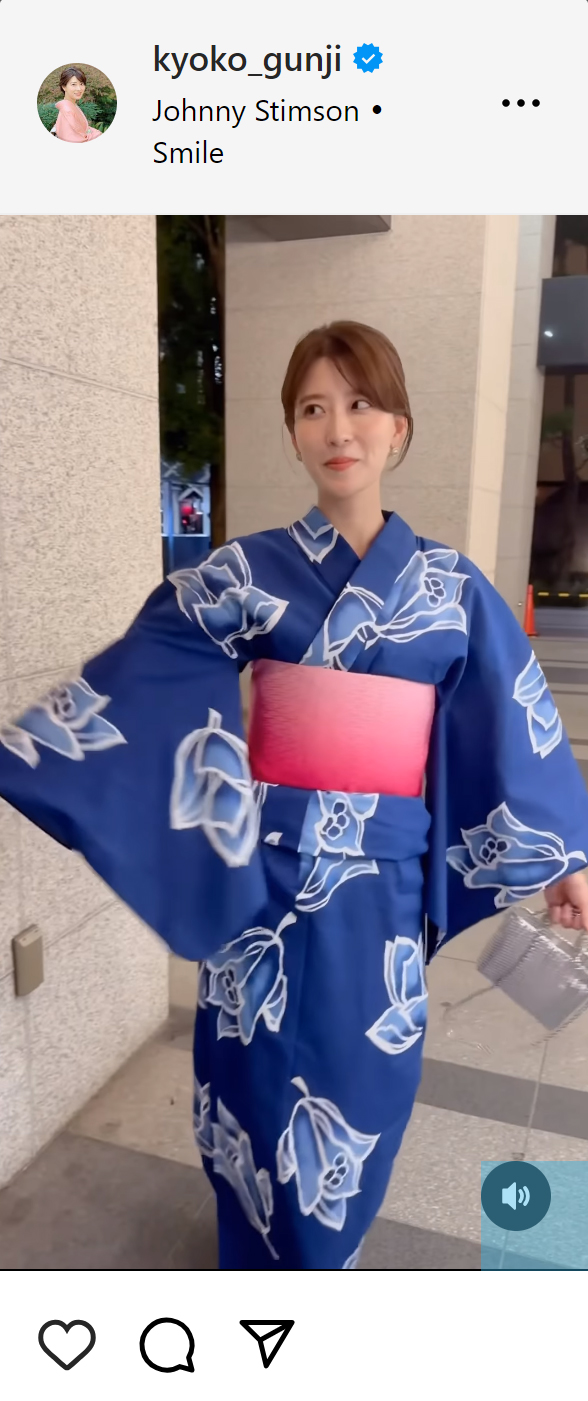 郡司恭子アナのインスタグラムから