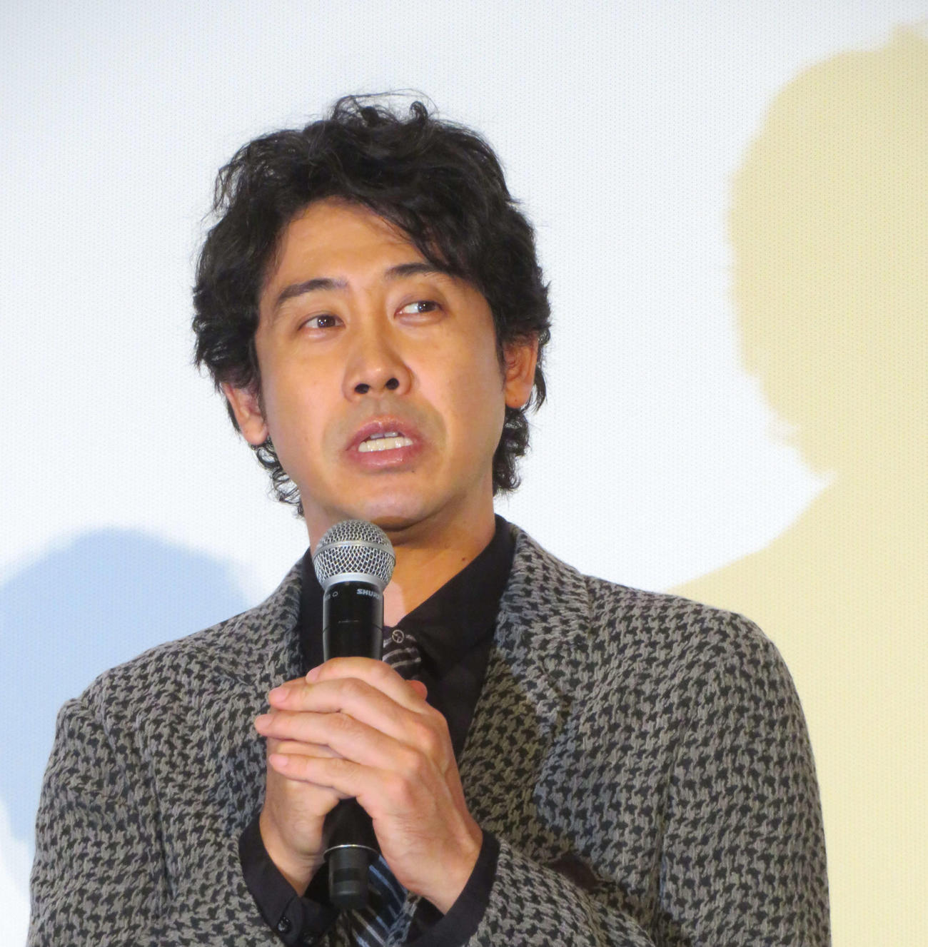 映画「こんにちは、母さん」初日舞台あいさつに登壇した大泉洋（撮影・村上幸将）