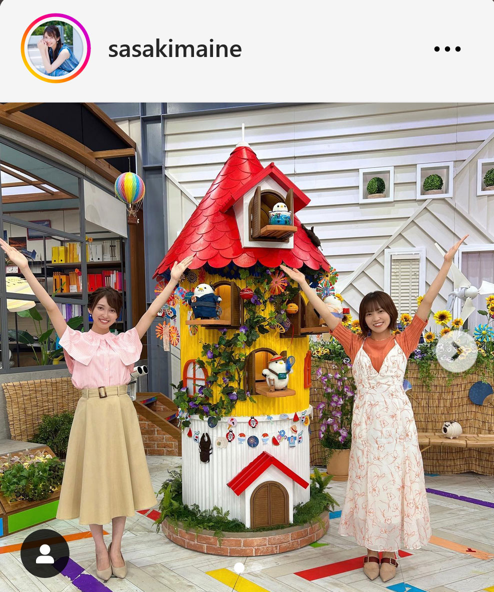 TBS佐々木舞音アナのインスタグラムから