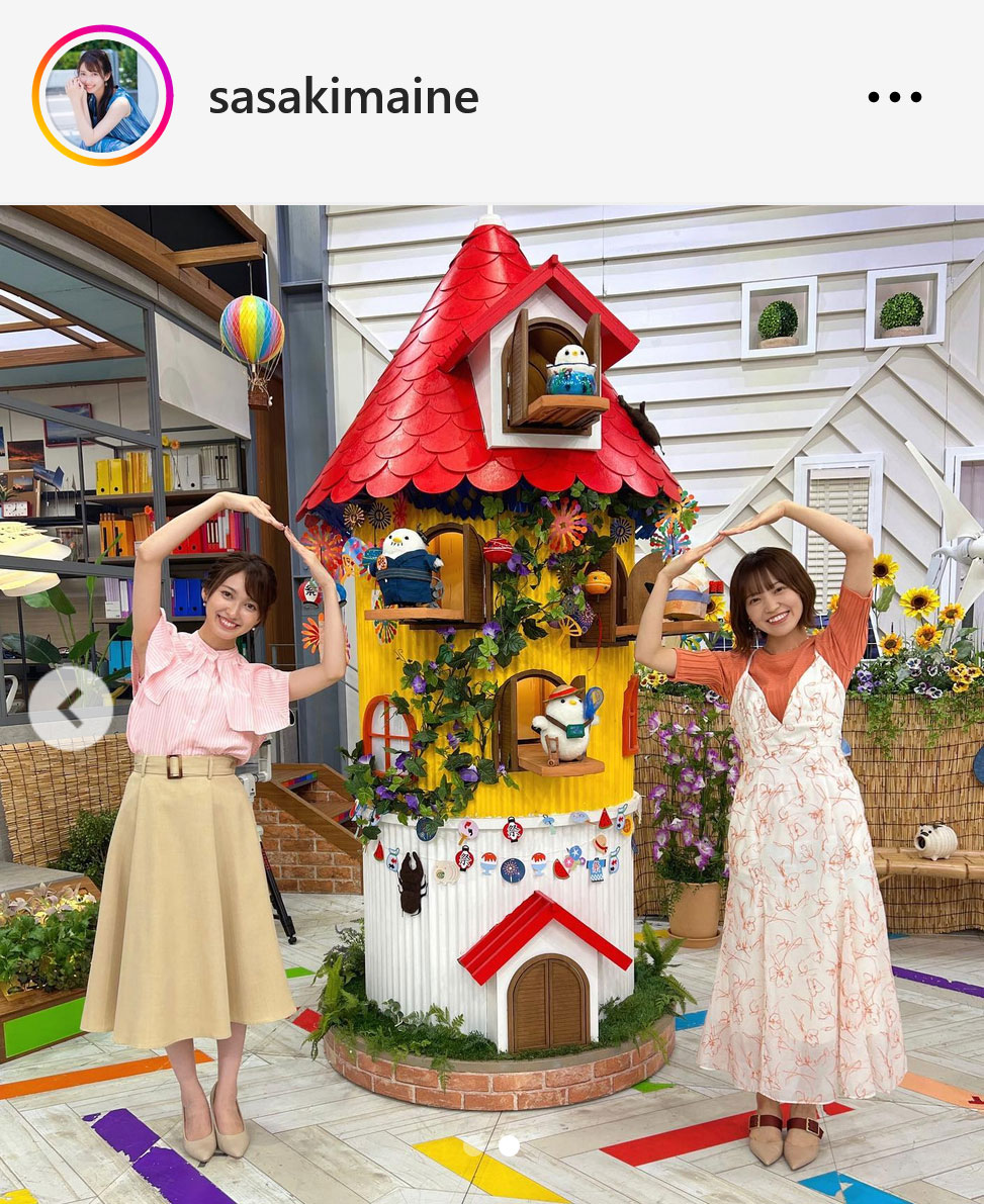 TBS佐々木舞音アナのインスタグラムから