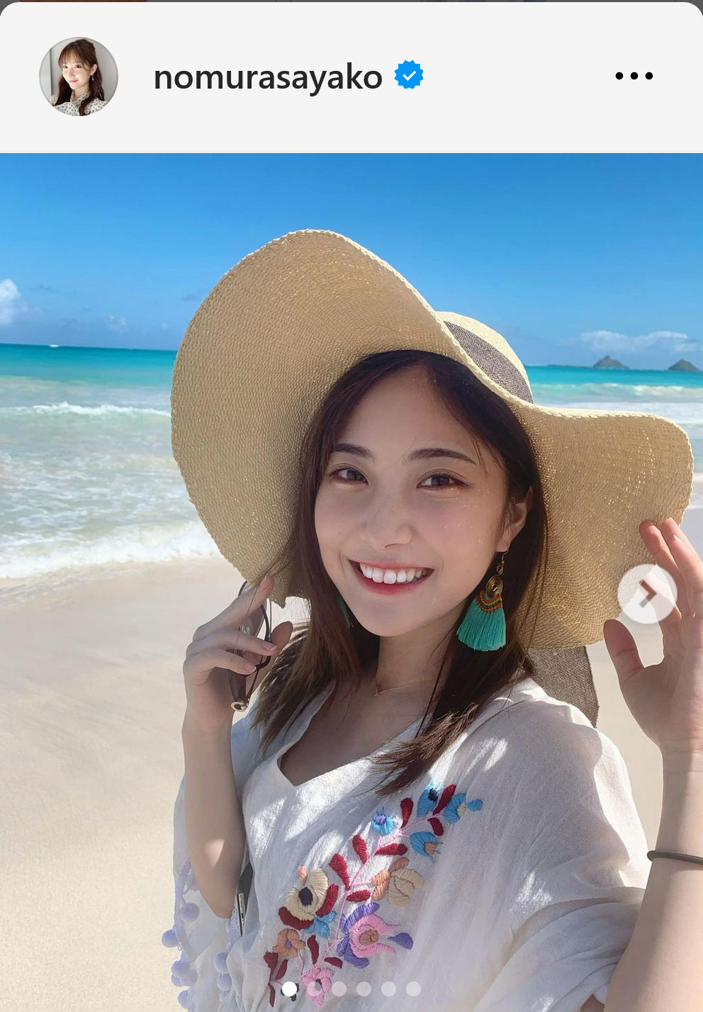 TBS野村彩也子アナのインスタグラムから