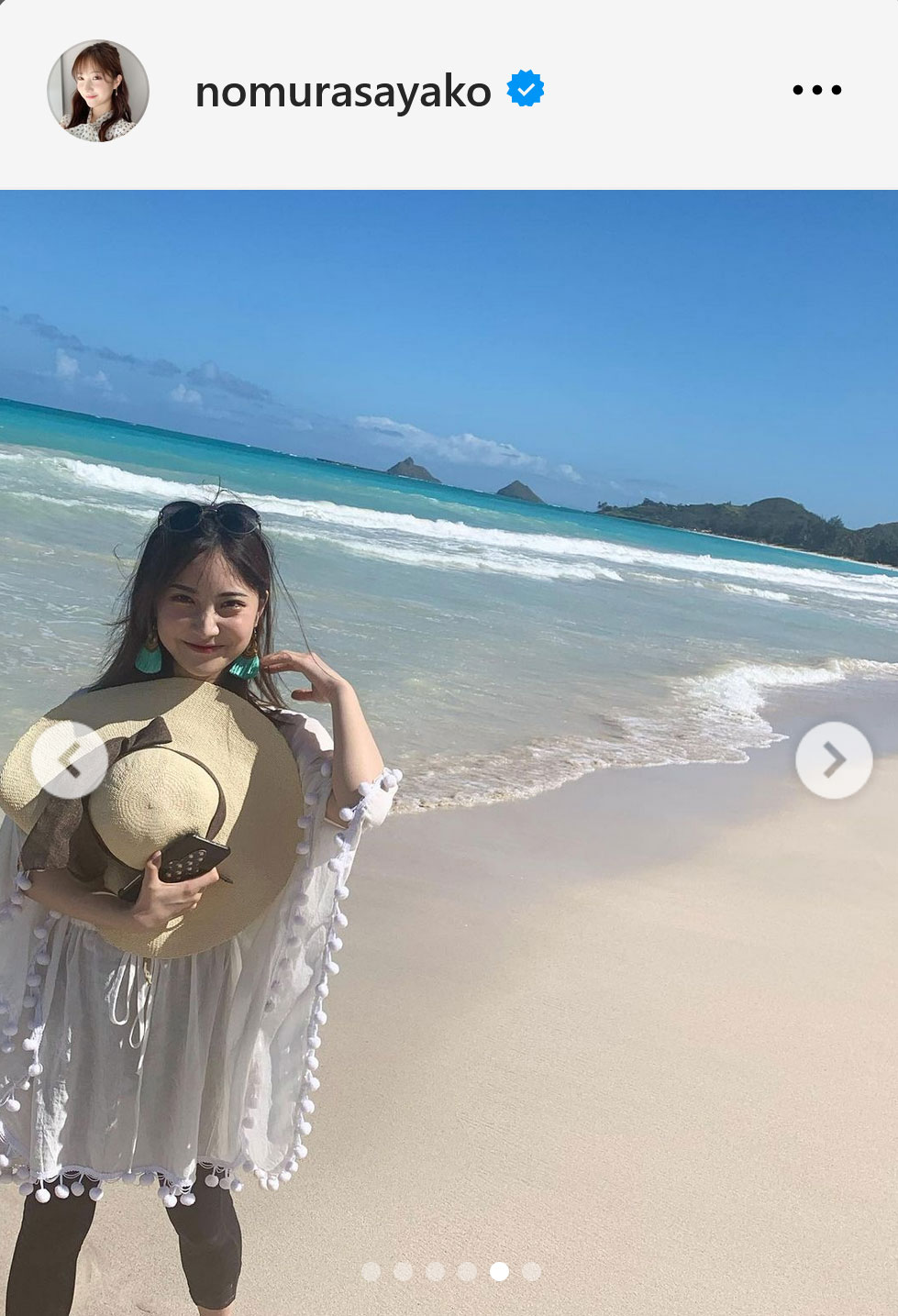 TBS野村彩也子アナのインスタグラムから
