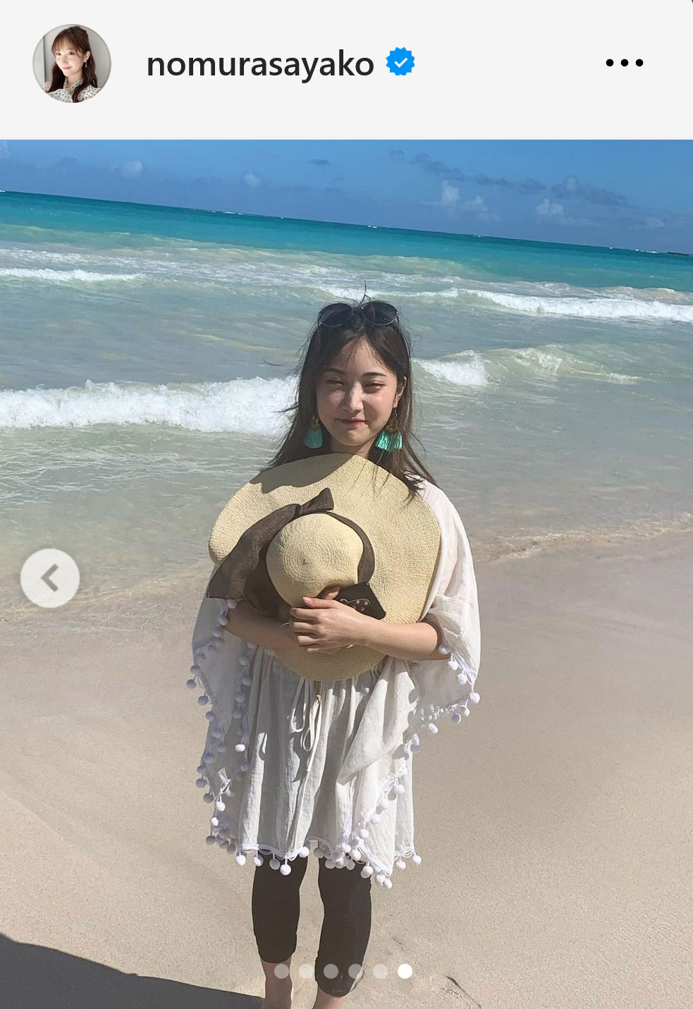 TBS野村彩也子アナのインスタグラムから
