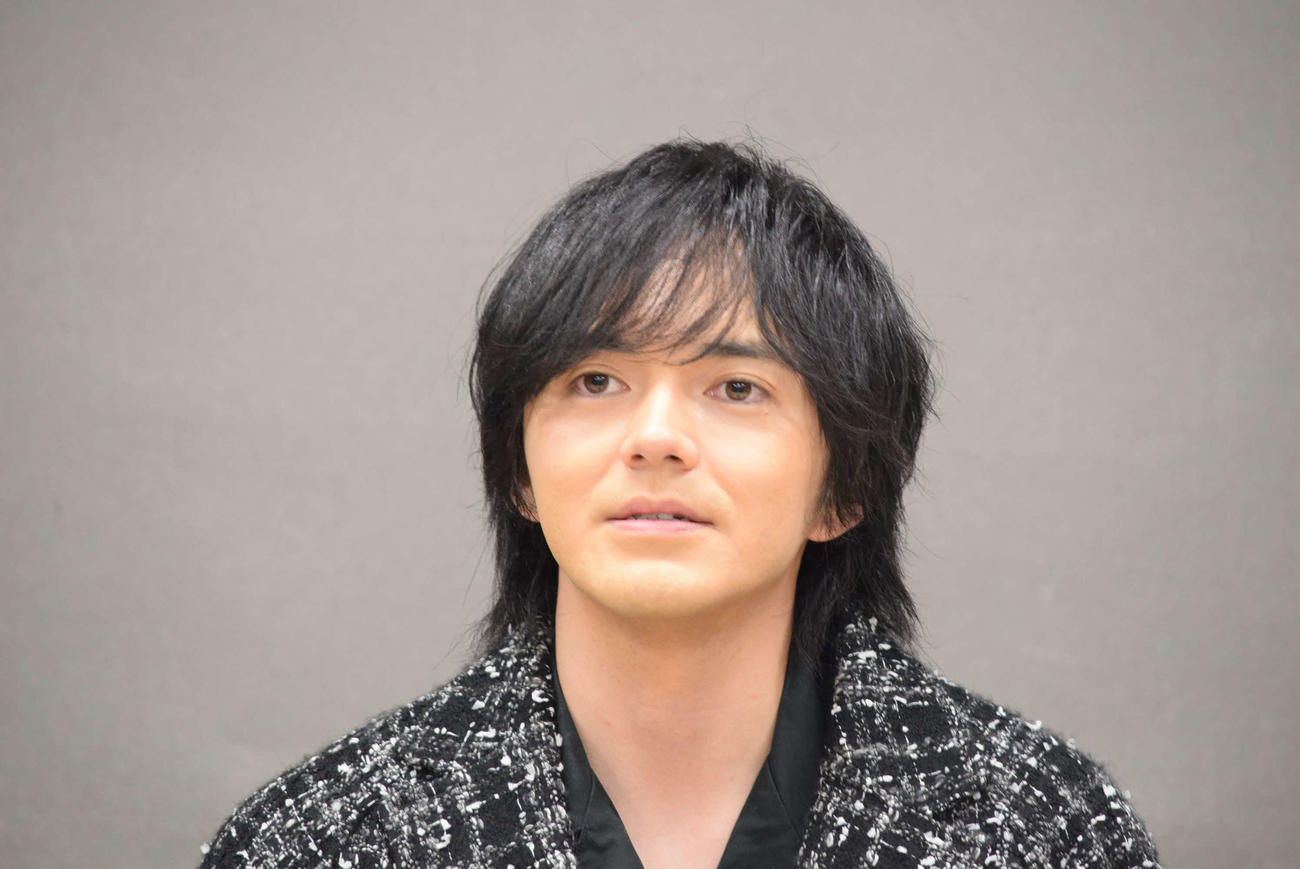 「音楽劇　浅草キッド」への意気込みを語った林遣都（撮影・阪口孝志）