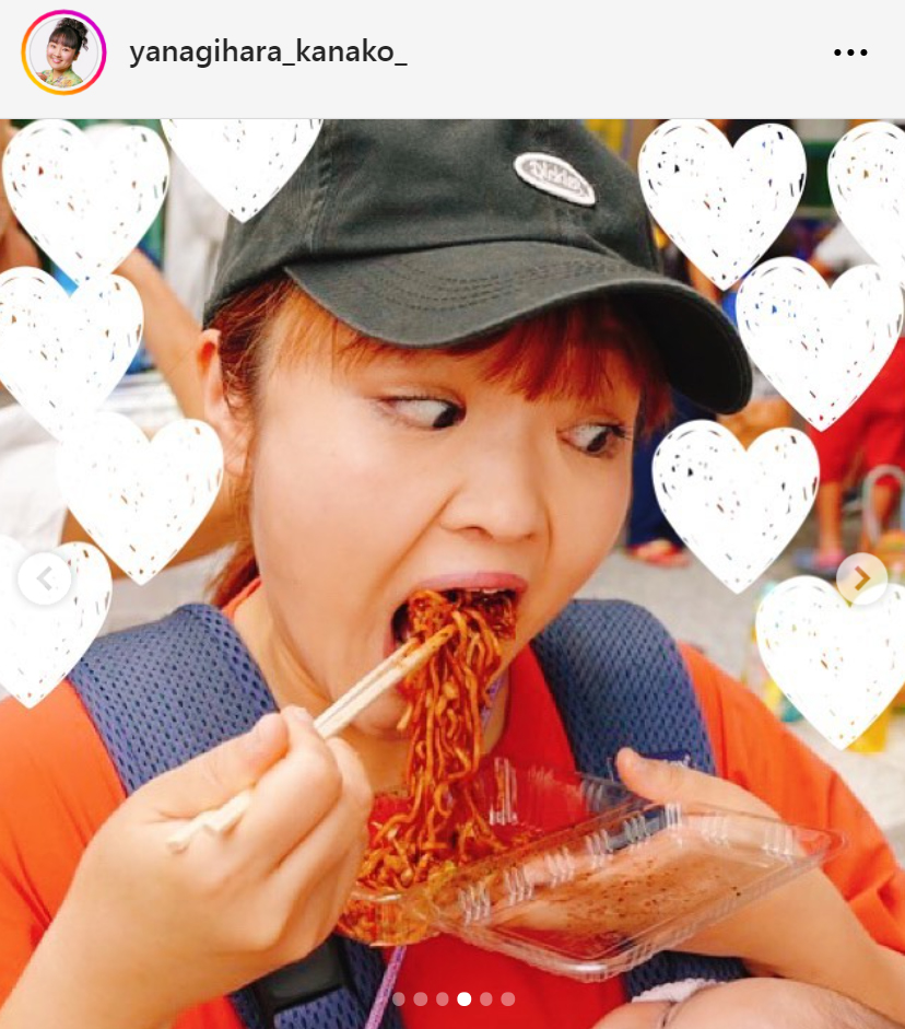 柳原可奈子のインスタグラムから