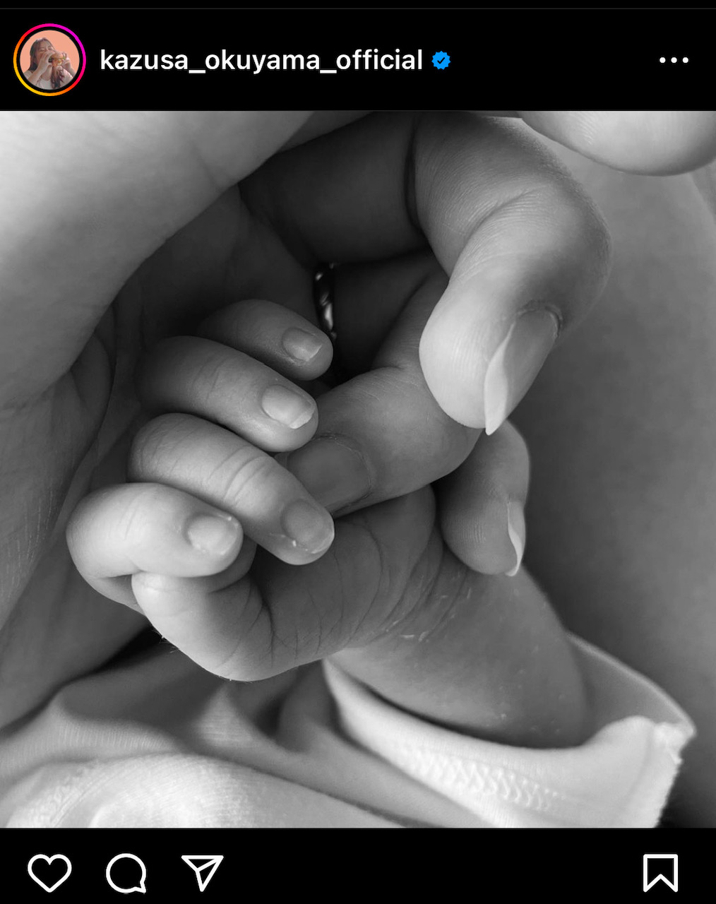 奥山かずさのインスタグラムから