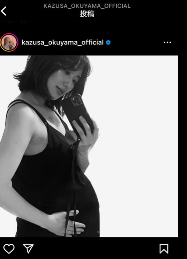 奥山かずさのインスタグラムから