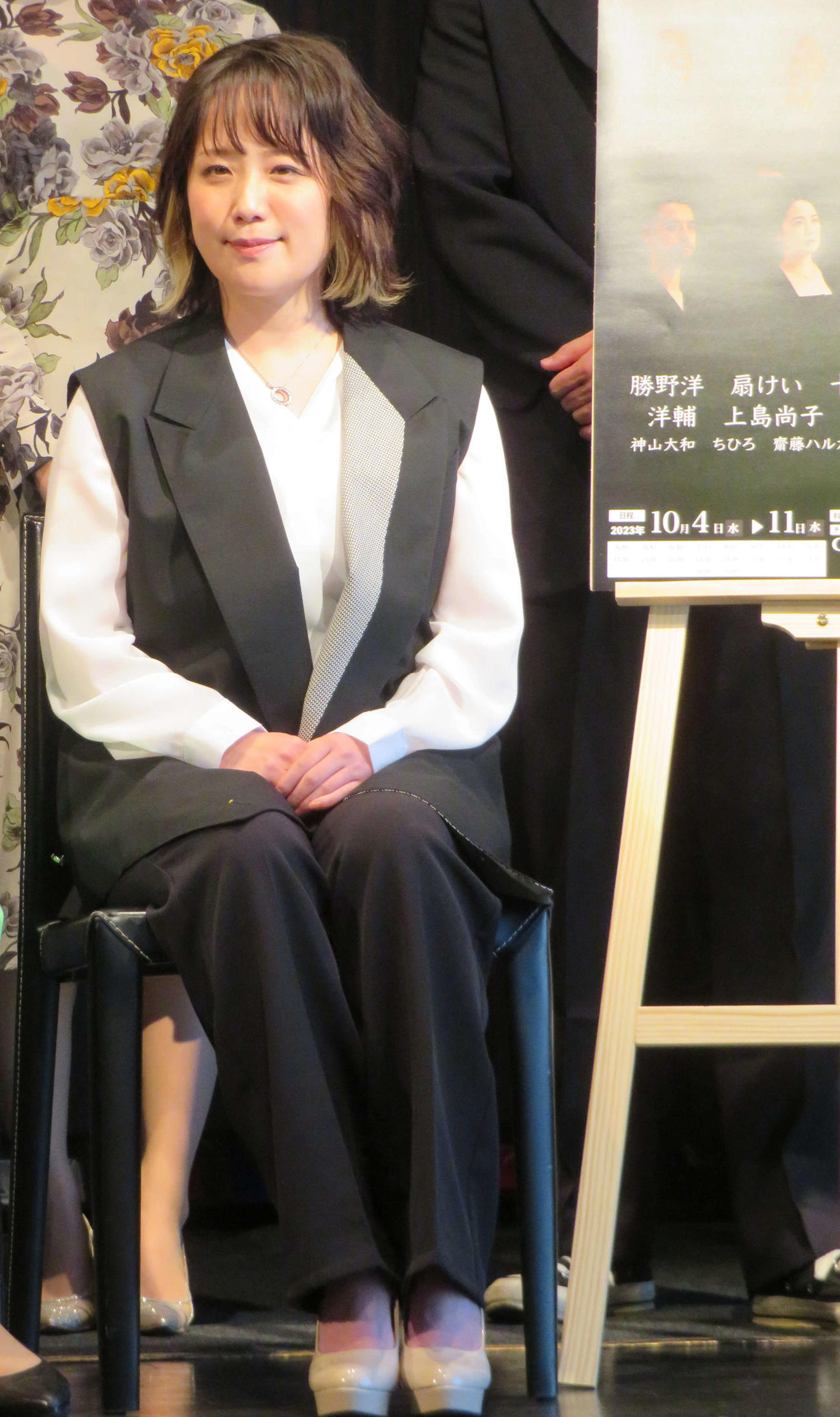 舞台「太陽にほえたら…」製作発表で出産と仕事復帰を発表した鈴木聖奈（撮影・村上幸将）