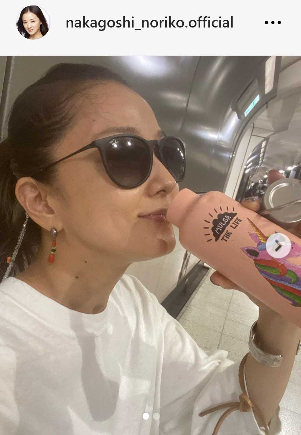 中越典子のインスタグラムから