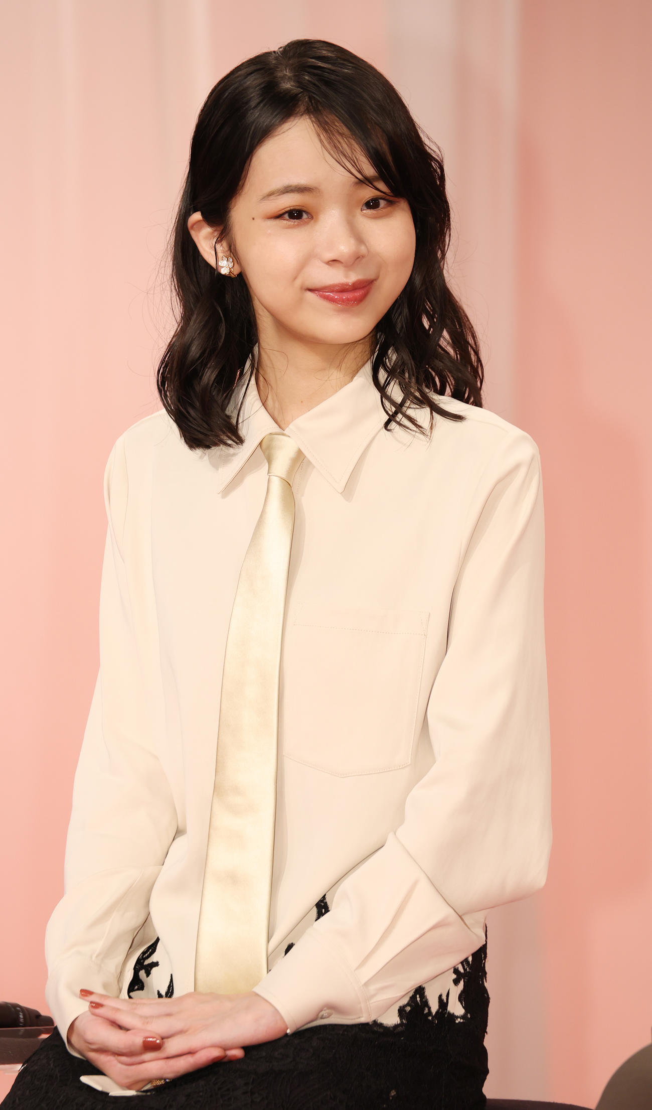 連続テレビ小説「ブギウギ」完成試写会・会見を行った趣里（撮影・中島郁夫）